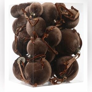 32 PCS Velvet Christmas Hanging Ornament Balls Decoration Shatterproof